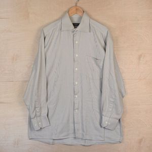 Vintage Abba Italia Textured Grey Dress Shirt XL